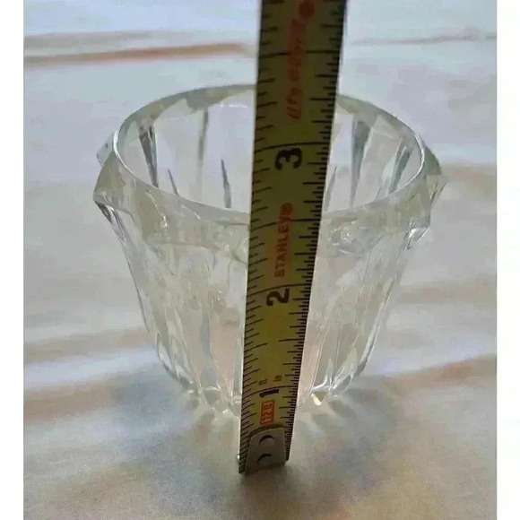 Vintage Cut Glass Lead Crystal Votive Candle Toothpick Coffee Stirrer Holder - Picture 5 of 5